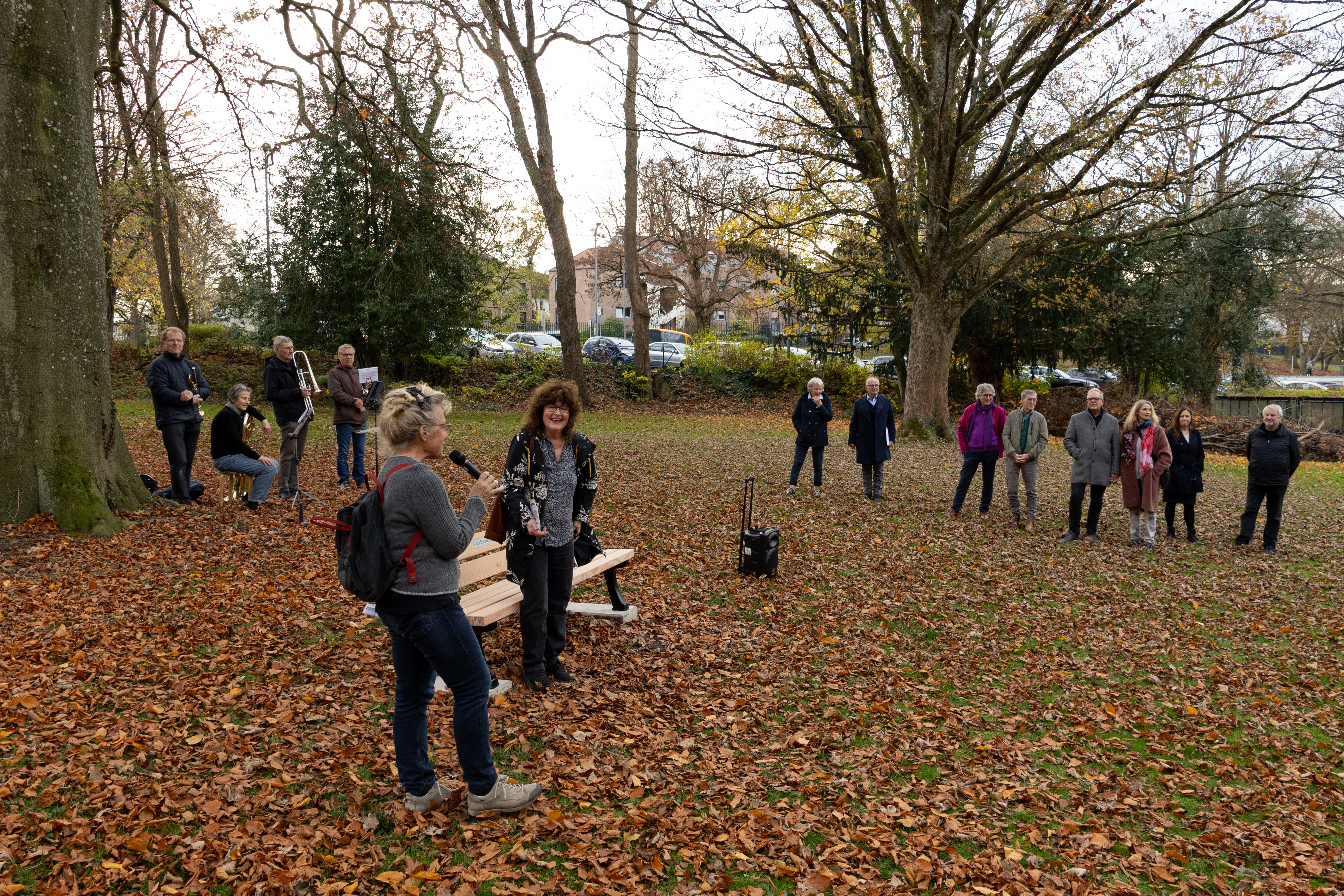 Bild der Gedenkbank am Campus Eupener Straße